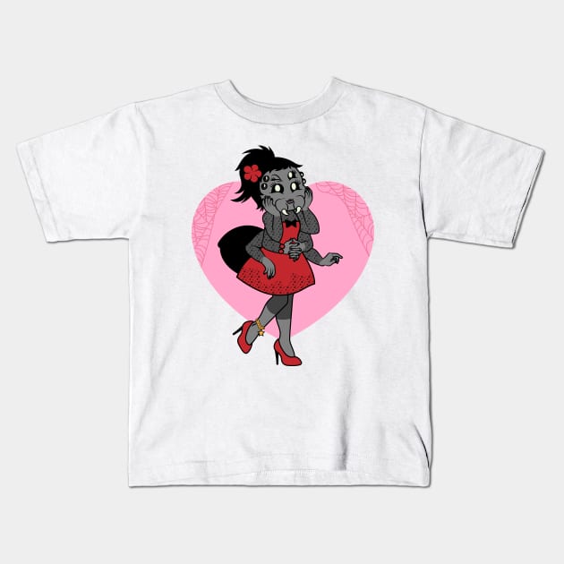 Spider Darling Kids T-Shirt by JenniferSmith